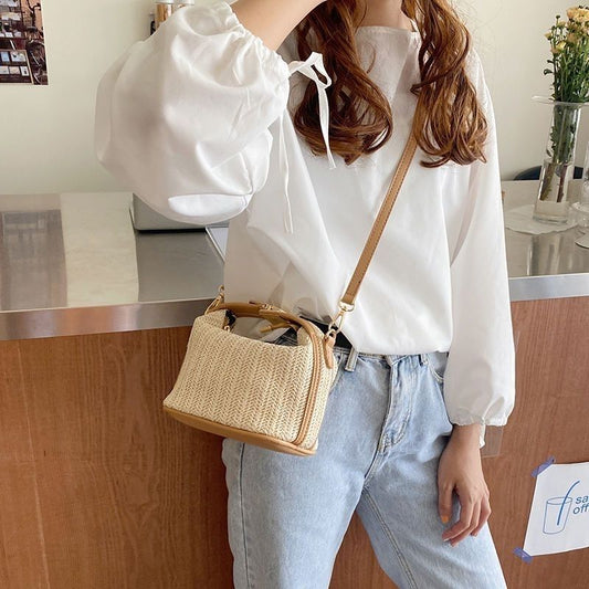 Korean-Style Woven Women’s Shoulder & Crossbody Bag - PRE-ORDER