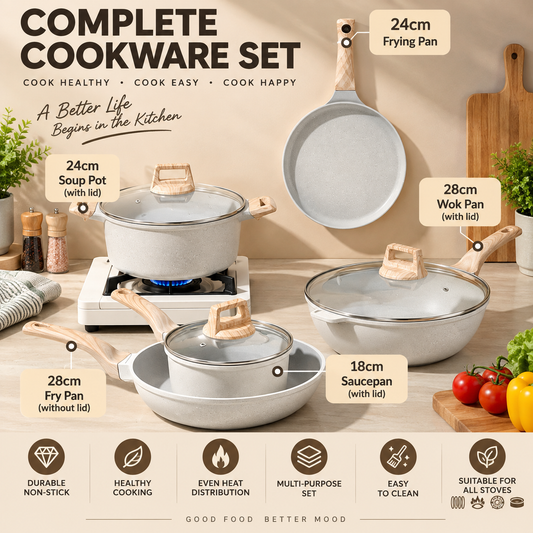 5pcs Maifan Stone Non-Stick Cookware Set - PRE-ORDER