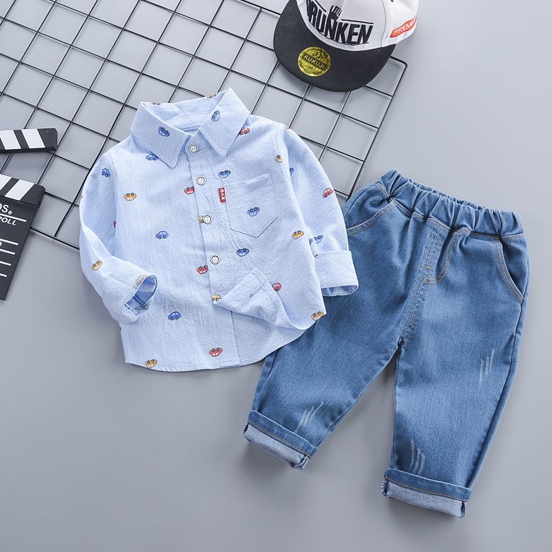 Boys Two Piece Set (Long Sleeve Shirt & Jeans) - PRE-ORDER